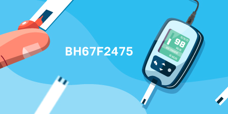 Новый м/к HOLTEK  BH67F2475 с драйвером ЖК-дисплея для глюкометра